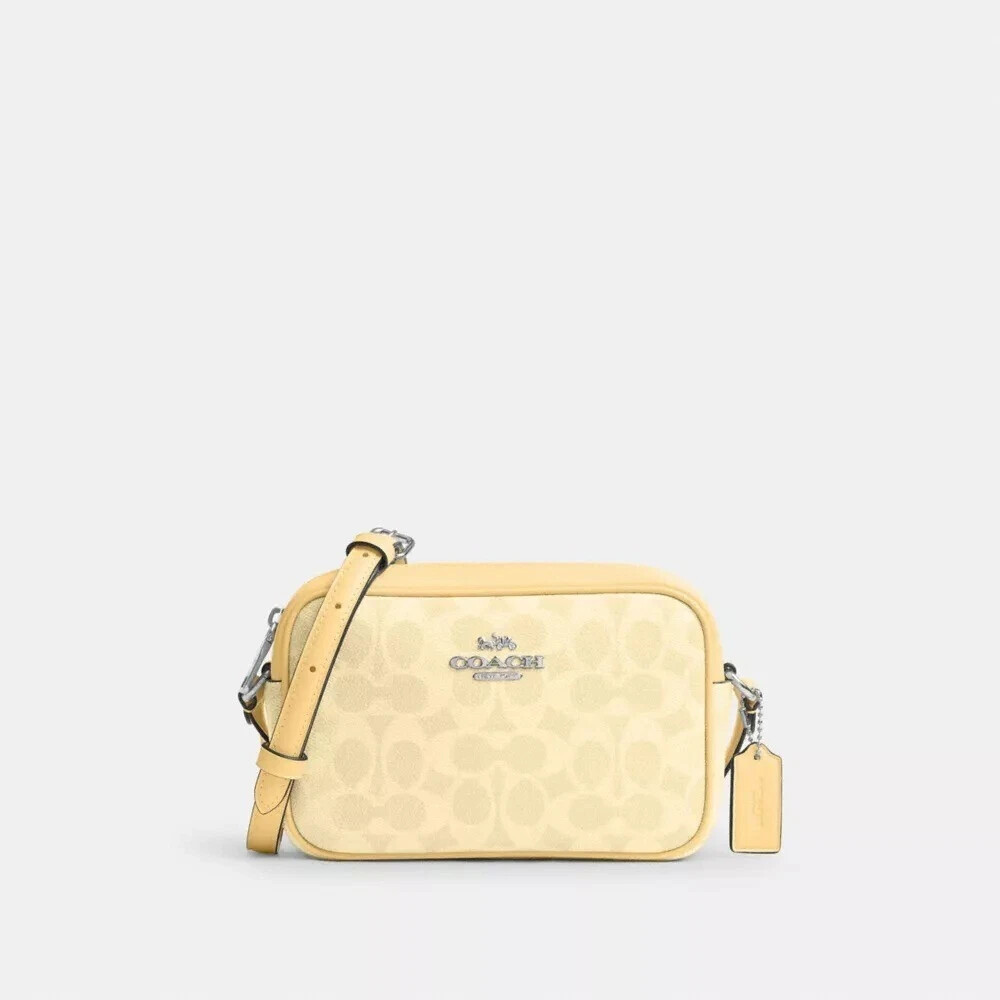 COACH Mini Jamie Camera Bag Signature Canvas Brown color