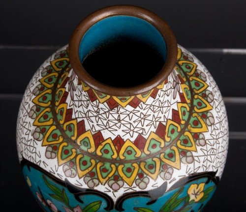 China 20. Jh. A Chinese Polychrome Cloisonne Enamel Vase - Vaso Cinese Chinoise - Bild 3 von 11