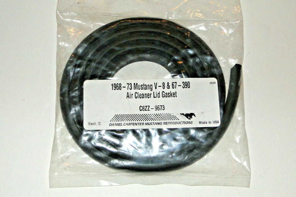 1968 - 73 Cougar Mustang Torino Cyclone Ford Mercury Air Cleaner Lid Seal Gasket - Изображение 2 из 2