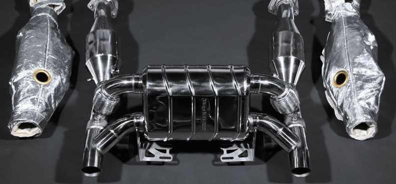 Ferrari 430 Scuderia Capristo Valved Exhaust System 250 Cell Cats & Heat Shields
