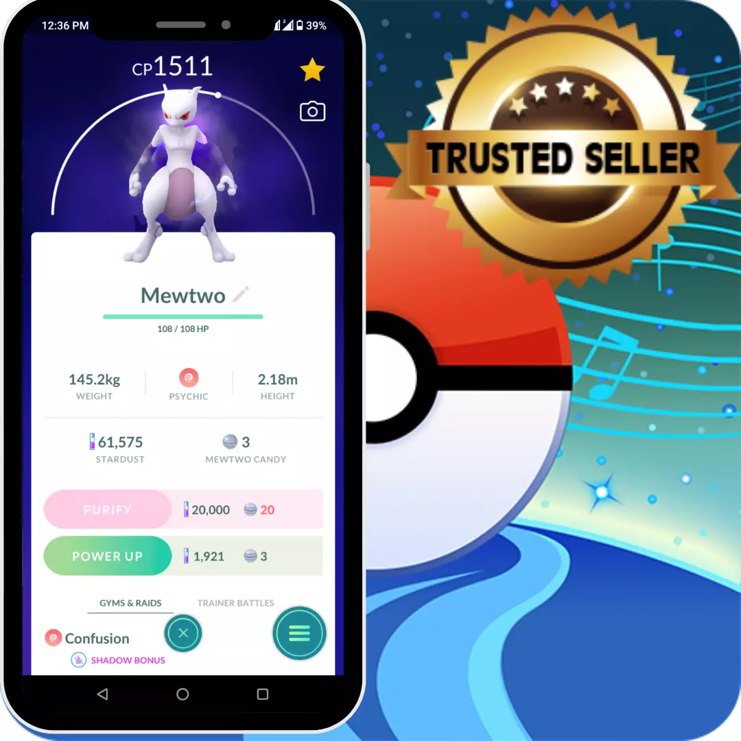 Pokemon Go Shadow Mewtwo, Mini PTC Acc [READ DESCRIPTION!]