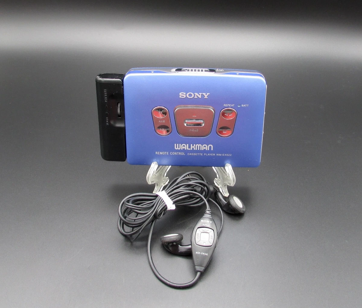 SONY WM-EX622 Personal Cassette Player remote control AA pack Full