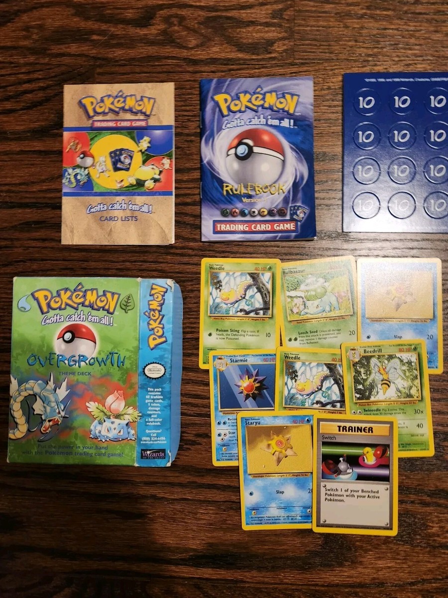 Pokemon Overgrowth Theme Deck - Box W/ Rule Book, Damage Counters