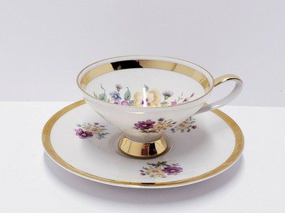 Johann Seltmann Vohenstrauss Bavaria Porcelain Teacup & Saucer 