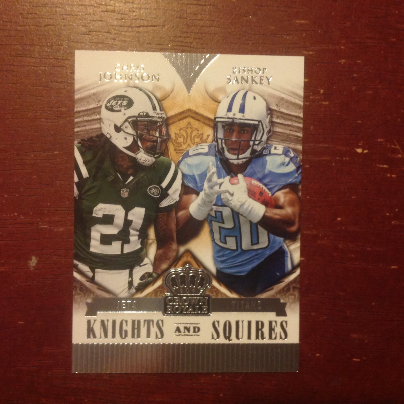 Chris Johnson, Bishop Sankey #KS11 Football Cards 2014 Panini Crown Royale Knights & Squires trading card — raw and PSA graded price guide