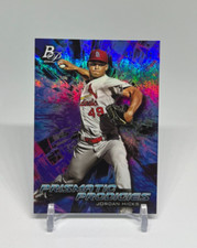 2018 Bowman Platinum Prismatic Prodigies Jordan Hicks #PPP-30 PURPLE /250