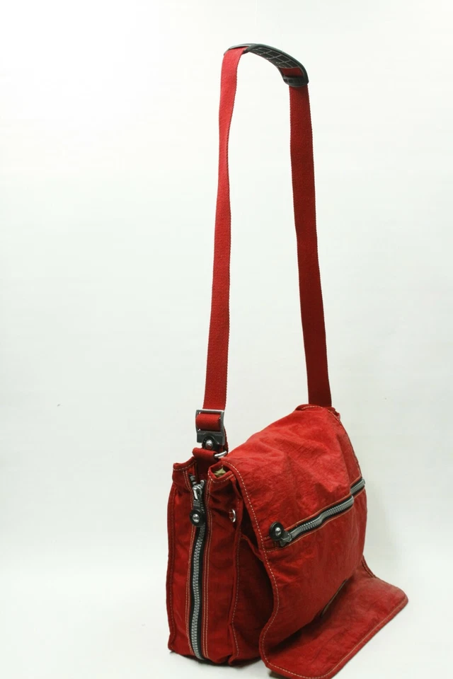 Bolso Bandolera KIPLING Rojo Expandible Lateral Hombro Mensajero Bolso Foto 3 de 4