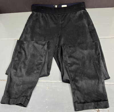 J Crew Pixie Faux Suede Legging Pant Dark Charcoal F5022 Size 0 Back Zip EXC!