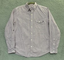 J. Crew Check Lightweight Oxford Cloth Slim Button Down Shirt Mens Medium