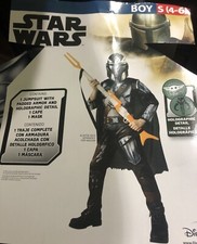  RUBIES STAR WARS  THE MANDALORIAN COSTUME  BOYS SIZE SMALL 4-6  