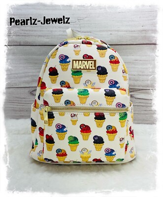 Marvel Eat the Universe Ice Cream Cones Mini Backpack BoxLunch Exclusive  NWT