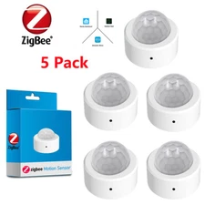5 Zigbee Wireless Motion Sensor Detector for Home Assistant Hubitat Alexa Smart