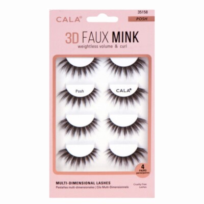 3D FAUX MINK LASHES: POSH (4 PACK) Free Gift W/ Purchase Of 4 Or More
