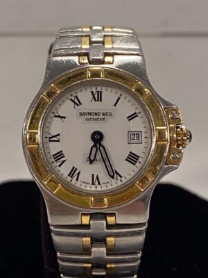 RAYMOND WEIL PARSIFAL 9470 18K YELLOW GOLD STAINLESS STEEL 26mm