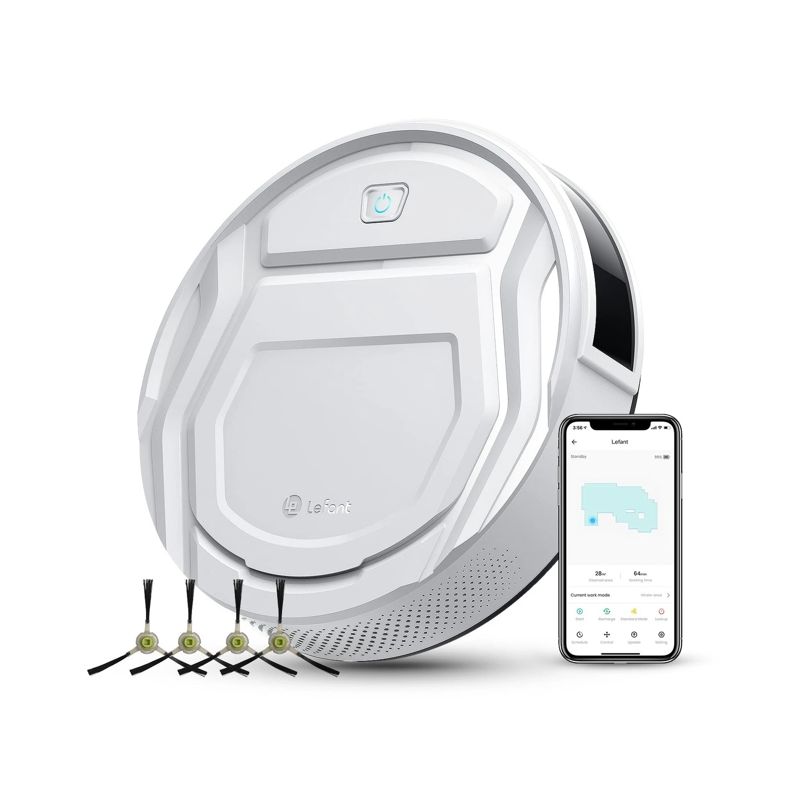Lefant M210 Pro Robot Vacuum with 2200Pa Suction, 120 Mins Runtime, 6 Cleanin...