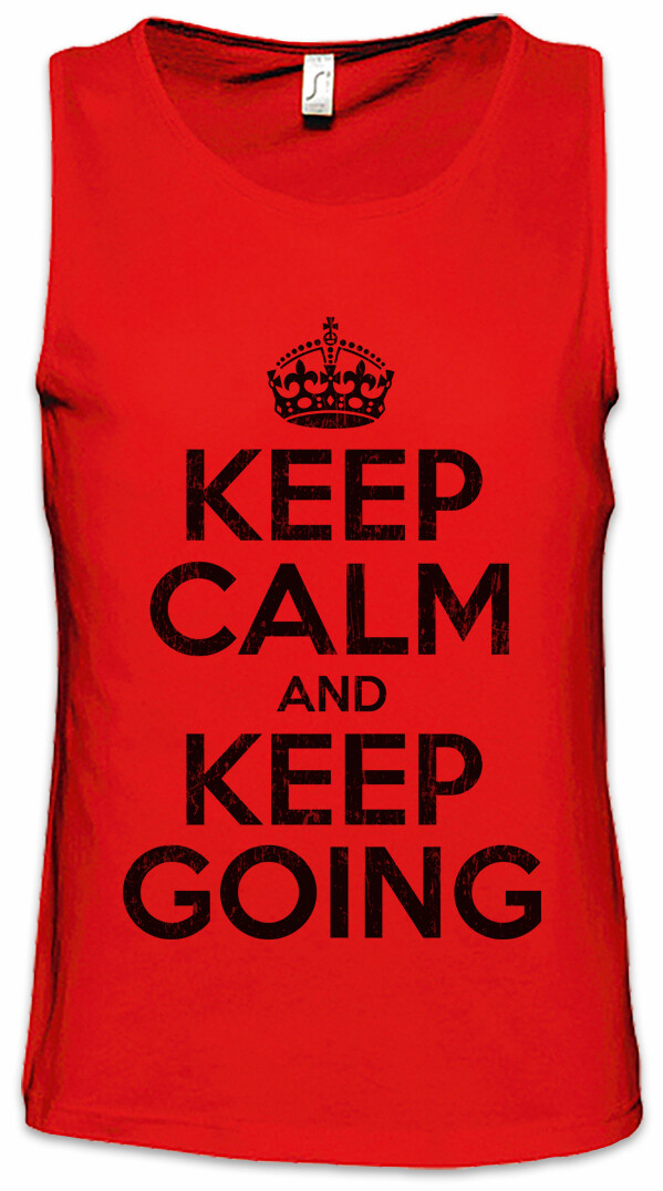 ALTRA Canotta uomo Keep Calm And Keep Going Happy Fun Felicitous Lucky Blessed