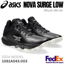 Asics Men's Basketball shoes NOVA SURGE LOW Black/Birch 1061A043 003 2024 NEW 