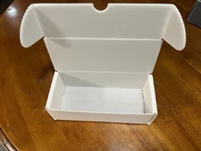 Plastic Corrugated 500 Count Storage Boxes Trading/Gaming Cards Lot of 5 White