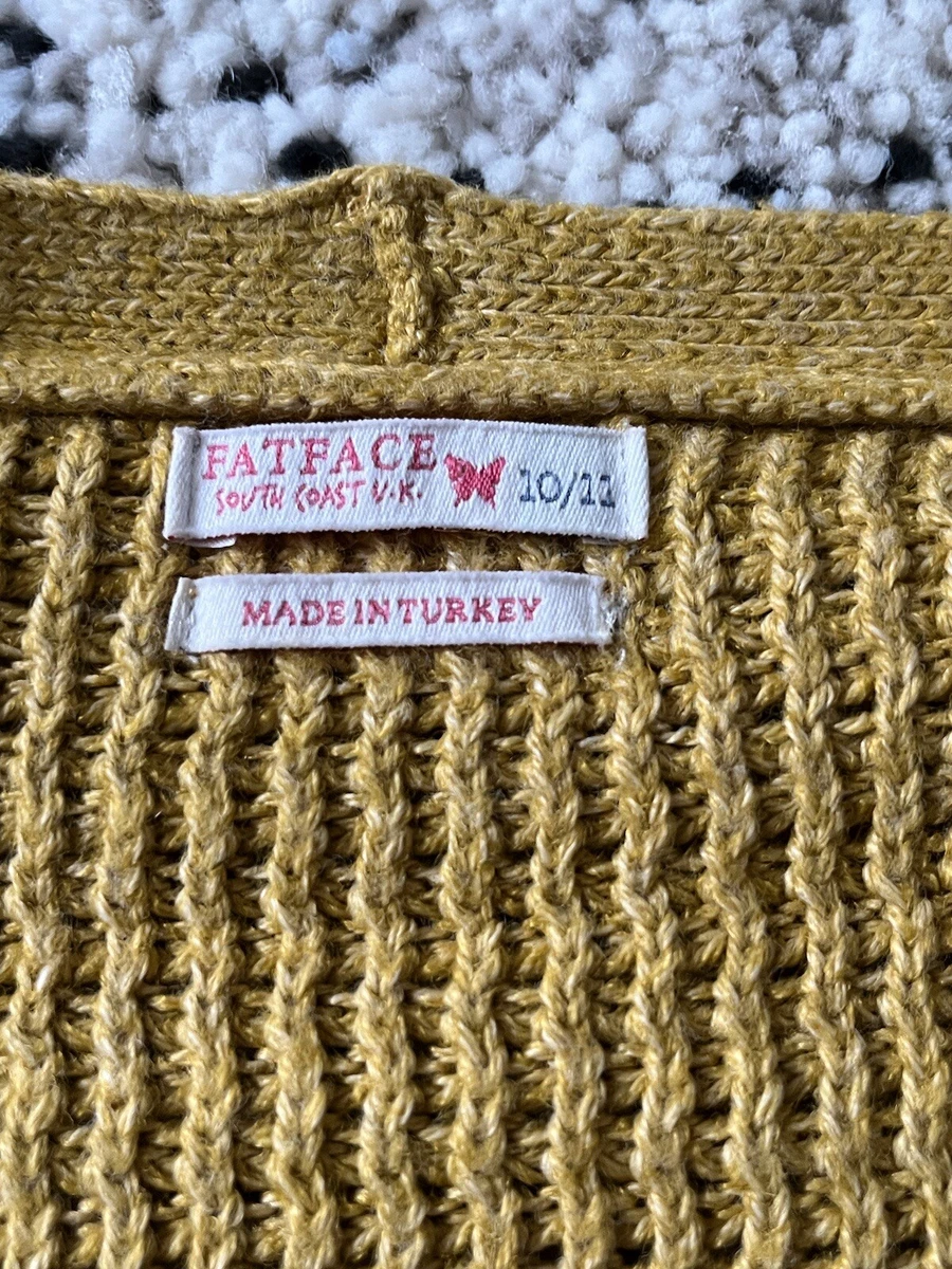 Fat face top mustard cardigan
