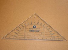 Geodreieck 16 cm - Lineal Geo Dreieck blau Schulbedarf Schule Winkel Neu