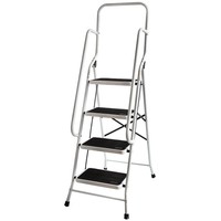4 Step Ladder With Safety Handrail Foldable Safety Non Slip Matt Safe Heavy Duty 4 Step Ladder With Safety Handrail Foldable Safety Non Slip Matt Safe Heavy Duty
