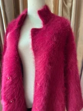 Angora Blended Fluffy Fuzzy Cardigan Coat Sweater Long Dress