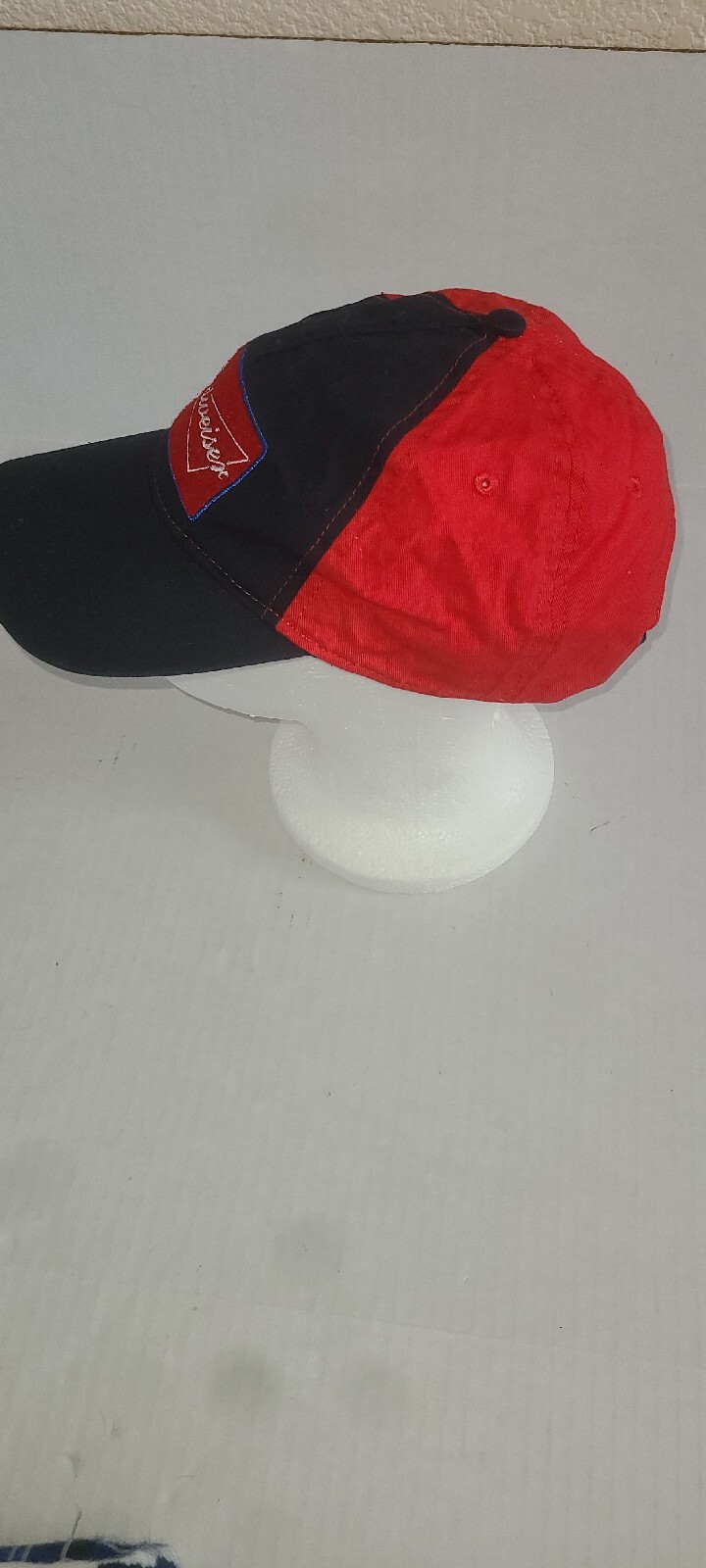 Budweiser Hat Adjustable Strapback Red White And … - image 3