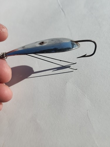 Esca da Pesca Vintage Cucchiaio Senza Erbacce Senza Marca 3" Attacco Lungo Casting - Foto 6 di 7