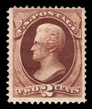 MOMEN: US STAMPS #135 GRILLED MINT OG H LOT #92074*