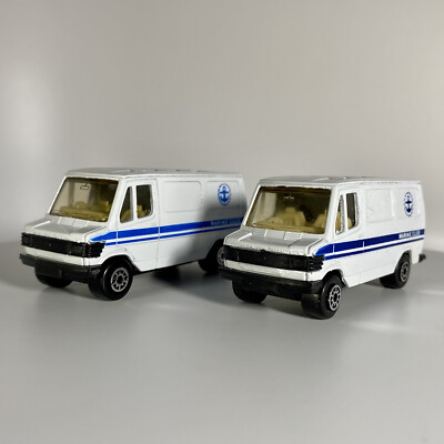 Edocar #EM-25 & MC (M.C.) Toy Mercedes Van 307D 1:64 Diecast Marine Club White