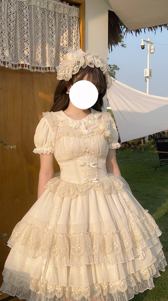 Annie's Tea Party Women's Lolita JSK Dress Princess Lace