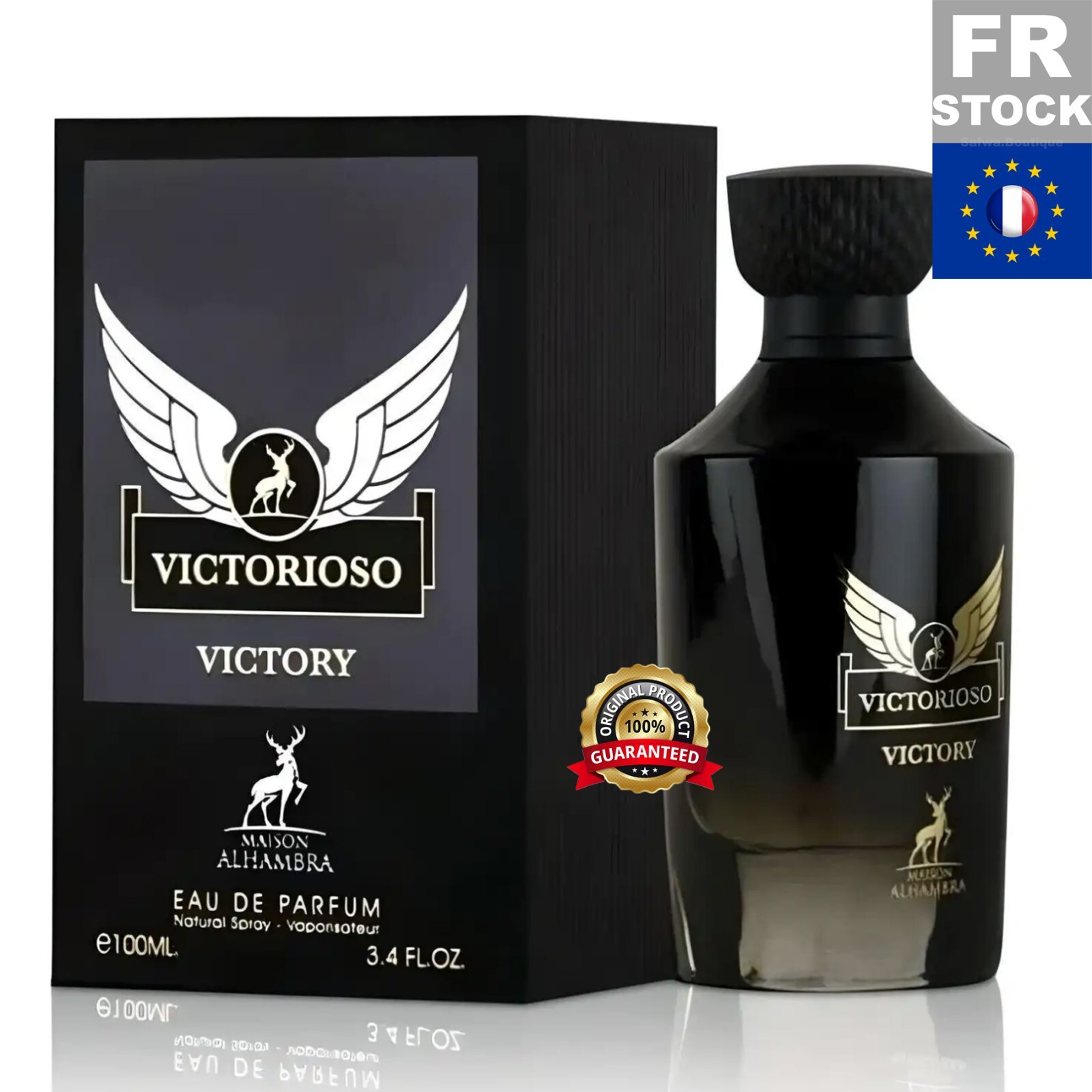 Victorioso Nero ALHAMBRA parfum 100mL pour effacer la fatigue et booster l'assurance