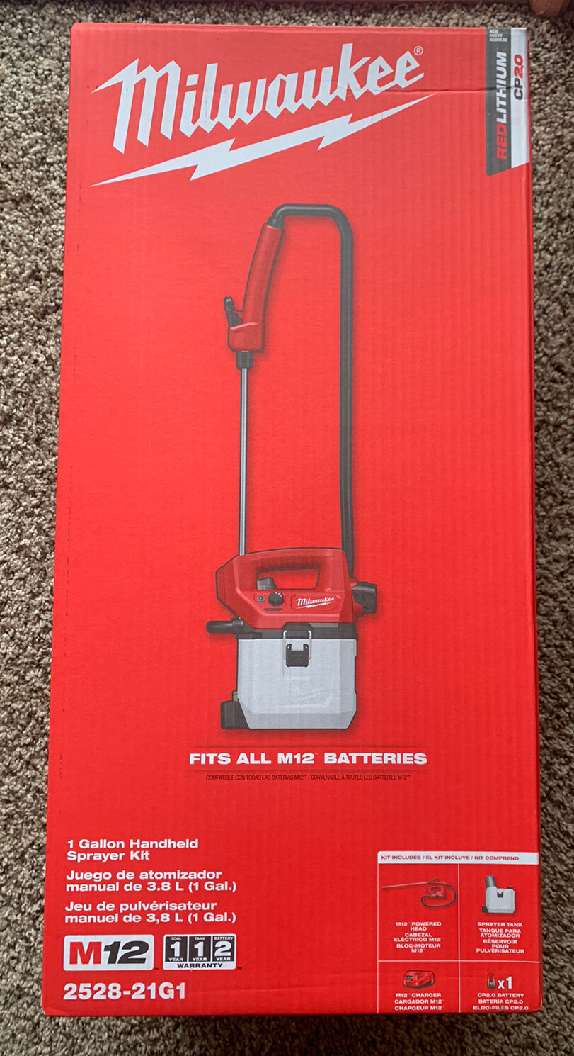 Milwaukee 2528 21G2 12V M12 2 Gallon Handheld Sprayer Kit EBay