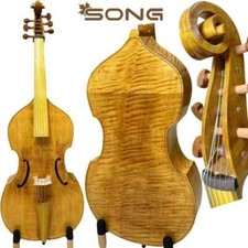 Flames Golden 6 string Viola da Gamba 29 inch, Professional concert Gamba 15963