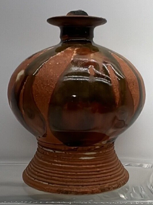 Lámpara de aceite de gres firmada Tury MCM Foto 2 de 4