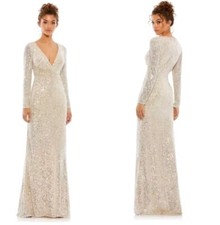 IEENA For Mac Duggal Sequin Long Sleeve Dress