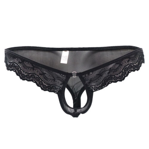 Herren Open Front Loch Spitze Slip Höschen Schritt offen Jockstrap Unterwäsche G Strings - Bild 8 von 25