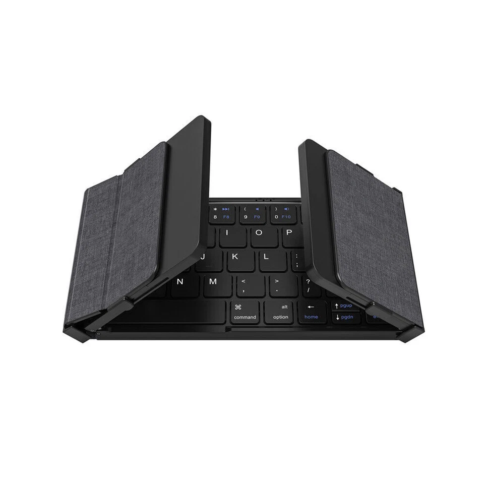 Triple fold Business Folding Keyboard Mini Charging Touch Bluetooth Keyboard - Image 4 of 4