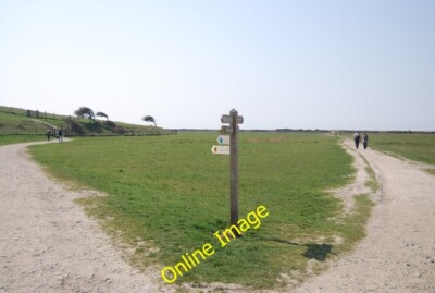 Photo 6x4 Footpath junction near Foxhole Exceat  c2013