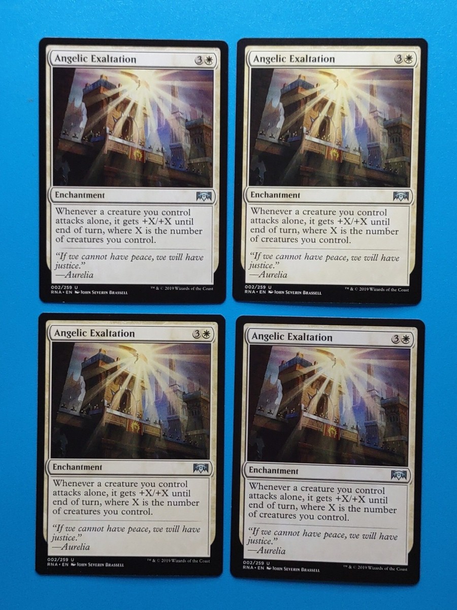 MTG 4x Angelic Exaltation x4 NM Ravnica Allegiance Magic Playset | eBay MTG 4x Angelic Exaltation x4 NM Ravnica Allegiance Magic Playset | eBay