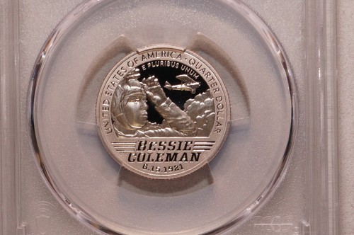 2023-S BESSIE COLEMAN WOMENS QUARTER GRADED PCGS PR70DCAM FIRST DAY OF ISSUE - Bild 3 von 4