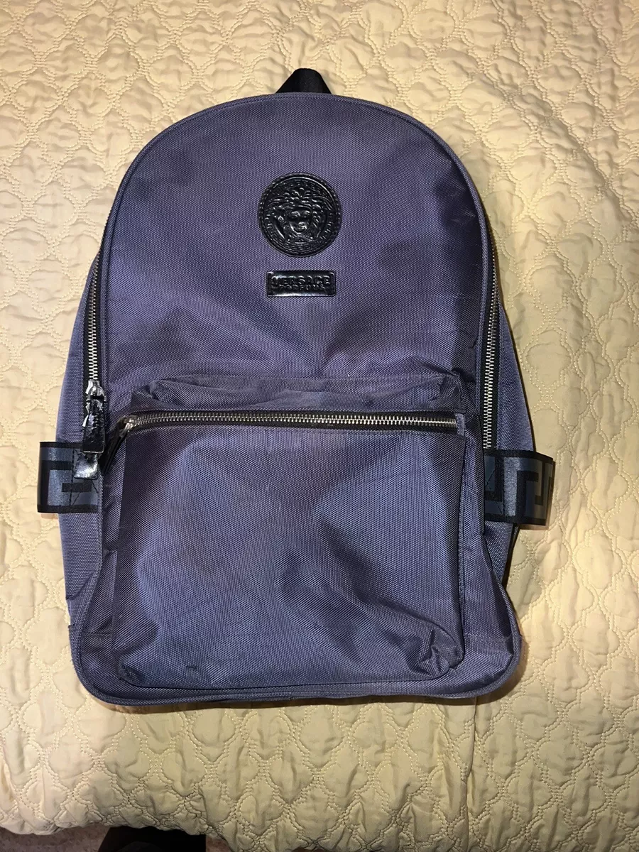 Versace backpack grey new arrivals
