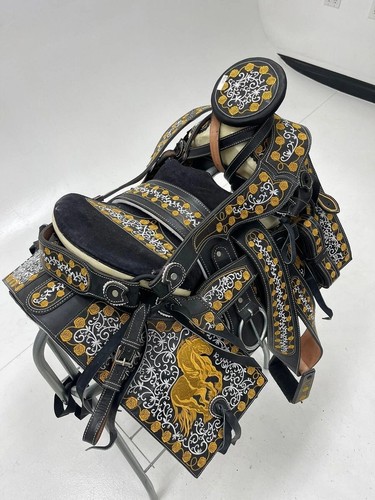 KingSaddle Mexikanischer Leder Pferdesattel / Silla De Montar Estilo Charro - Bild 4 von 4