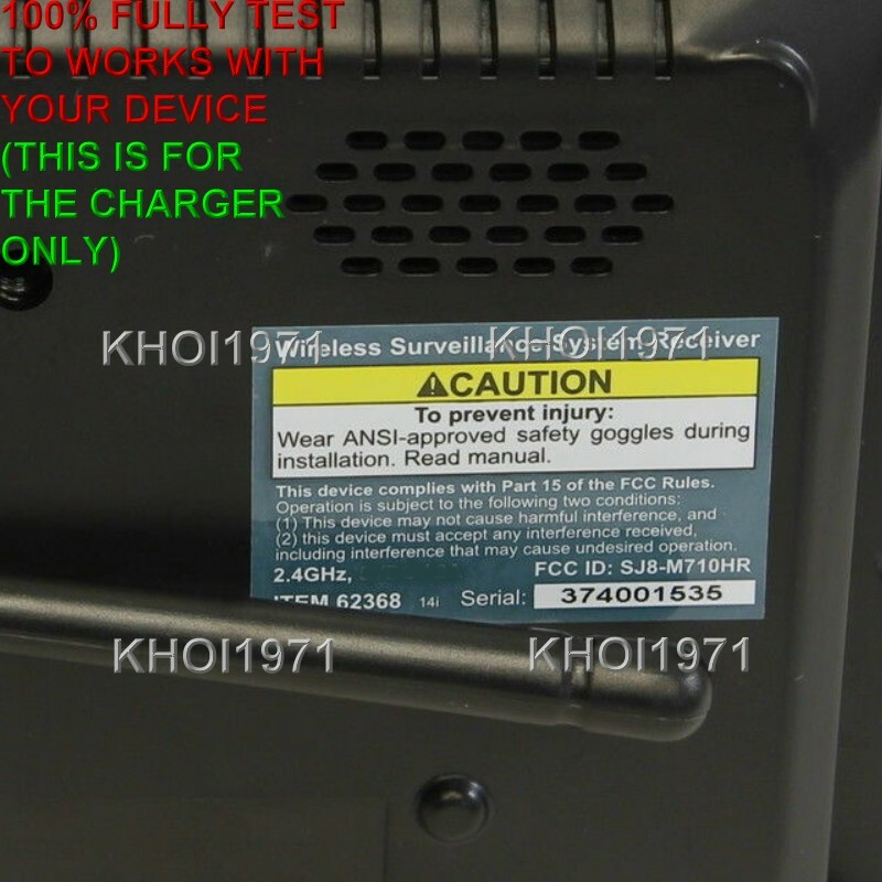 VIEW SCREEN MONITOR WALL AC power adapter for 62368 Bunker Hill Security camera 