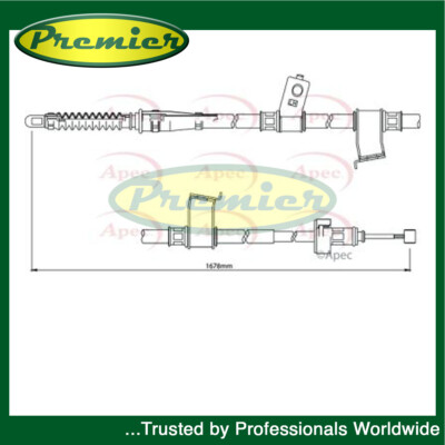Premier Rear Right Hand Brake Cable Fits Kia Cee'D Pro 1.4 1.6 CRDi 2.0