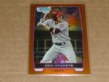 2012 Bowman Chrome ERIC STAMETS ORANGE REFRACTOR PARALLEL ANGELS /25 S472