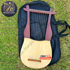 10 String Old World Kinnor Harp  King David Lyre Harp  Handmade with Bag  Key