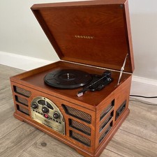 Crosley Rochester Radio CD Record Tape Aux Music Player CR66 As is PICK UP NJ