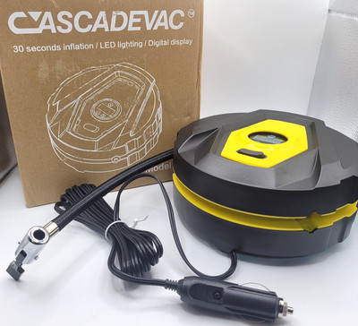 Car Tire Inflator 12V 10A - Works With Cigarette Lighter -LED- 30 Sec Inflation