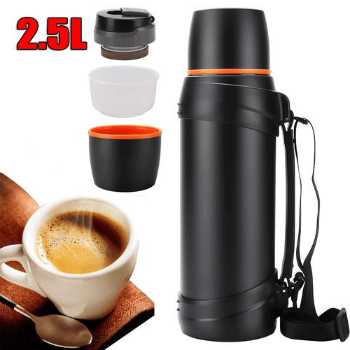 Thermos Flask Stainless Unbreakable Vacuum Handle Drinks Bottle Leak-Proof UK - Picture 7 of 30